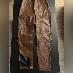 Shein Sbetro Brown Leather Pants